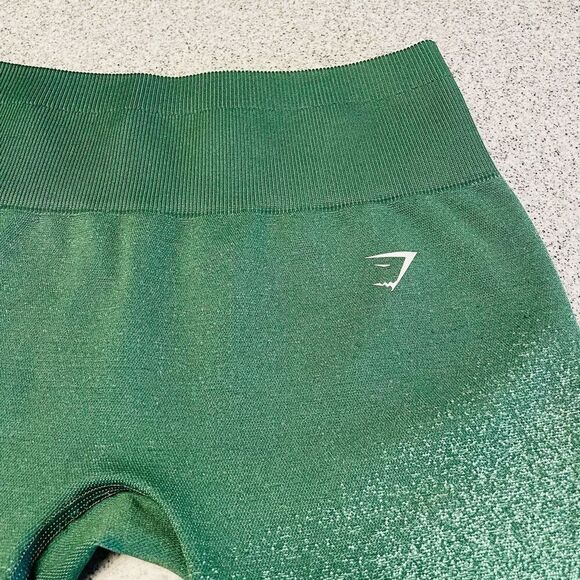 Gymshark Adapt Ombre Seamless Cycling Shorts Green / Light Green Size Small - Picture 3 of 9